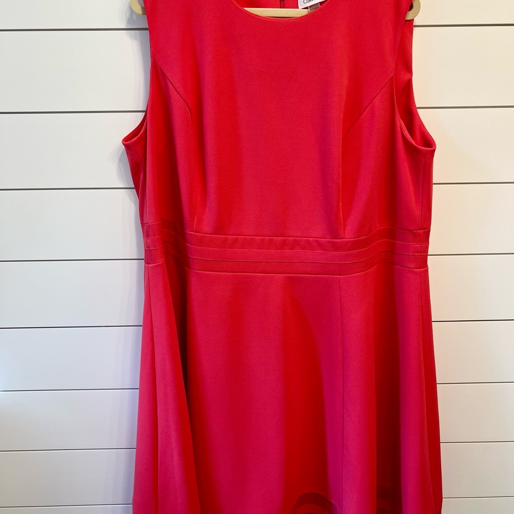 CALVIN KLEIN SLEEVELESS PLUS DRESS - Picture 3 of 10
